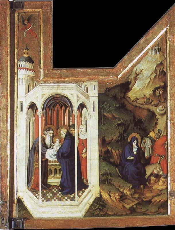BROEDERLAM, Melchior Annunciation and Visitation China oil painting art